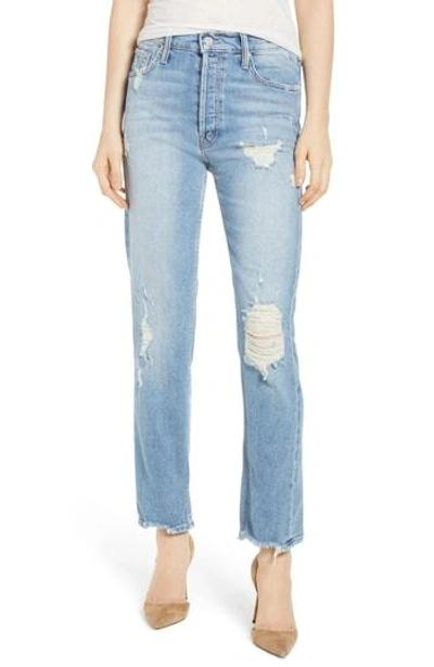 Shop Mother The Tomcat Ankle Straight Leg Jeans In Quite Contrary