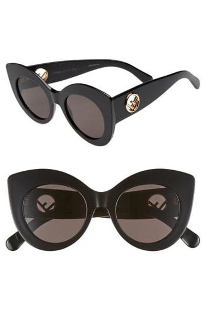 Shop Fendi 50mm Oversized Cat Eye Sunglasses - Black