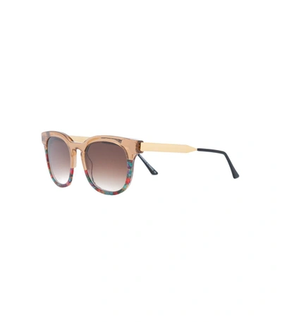 Shop Thierry Lasry Gold Printed Square Sunglasses
