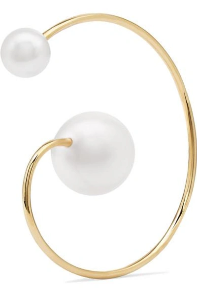 Shop Sophie Bille Brahe Babylon 14-karat Gold Pearl Earring