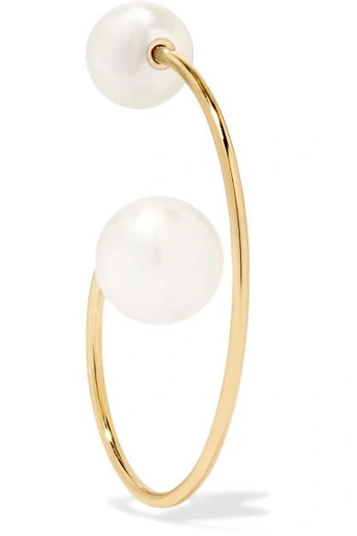 Shop Sophie Bille Brahe Petite Babylon 14-karat Gold Pearl Earring