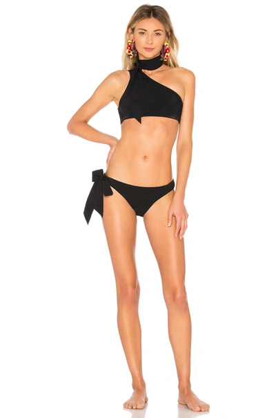 Shop Zimmermann Jaya Tie Neck Bikini Set In Black