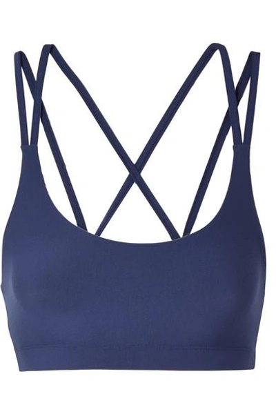 Shop Commando Butter Stretch-micro Modal Soft-cup Bra In Navy