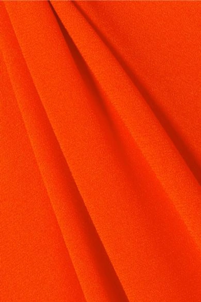 Shop Elizabeth And James Shontae Cold-shoulder Crepe Maxi Dress In Orange
