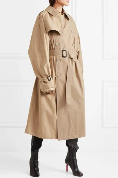 Shop Vetements + Mackintosh Gabardine Trench Coat In Beige