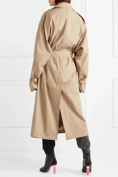Shop Vetements + Mackintosh Gabardine Trench Coat In Beige