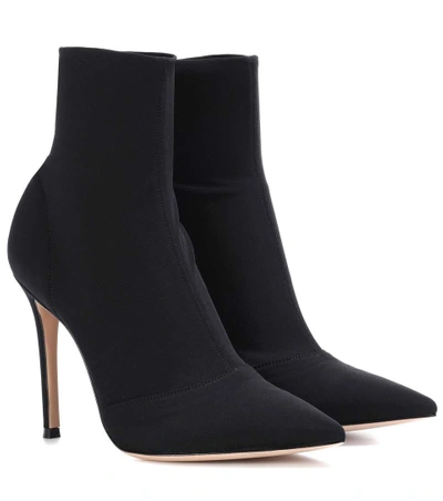 Shop Gianvito Rossi Elite Stretch Ankle Boots In Black