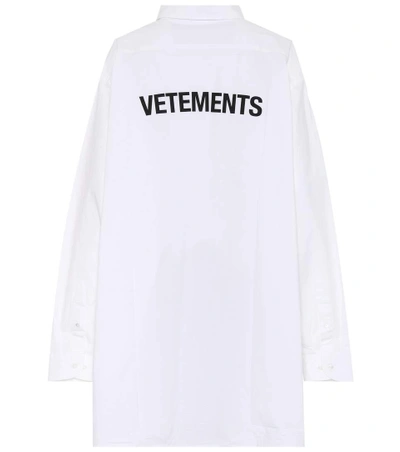 Shop Vetements Oversized Cotton And Linen Shirt