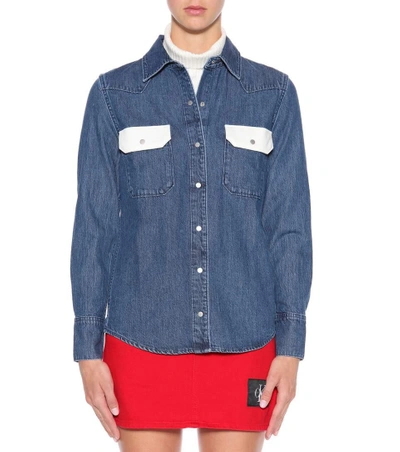 Shop Calvin Klein Jeans Est.1978 Denim Shirt In Blue