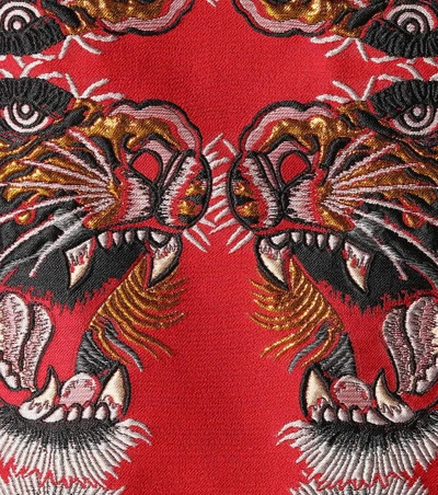 Shop Gucci Tiger Brocade Skirt In Female
