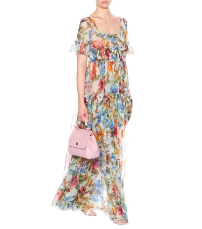Shop Dolce & Gabbana Floral-printed Silk Dress In Female