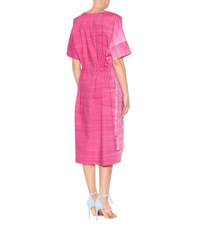 Shop Agnona Cotton Dress In Pink