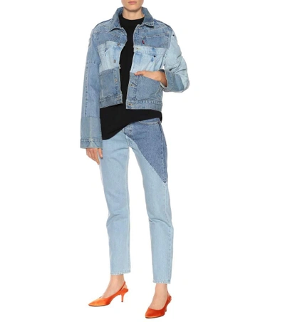 Shop Vetements X Levi's® Cropped Jeans In Blue