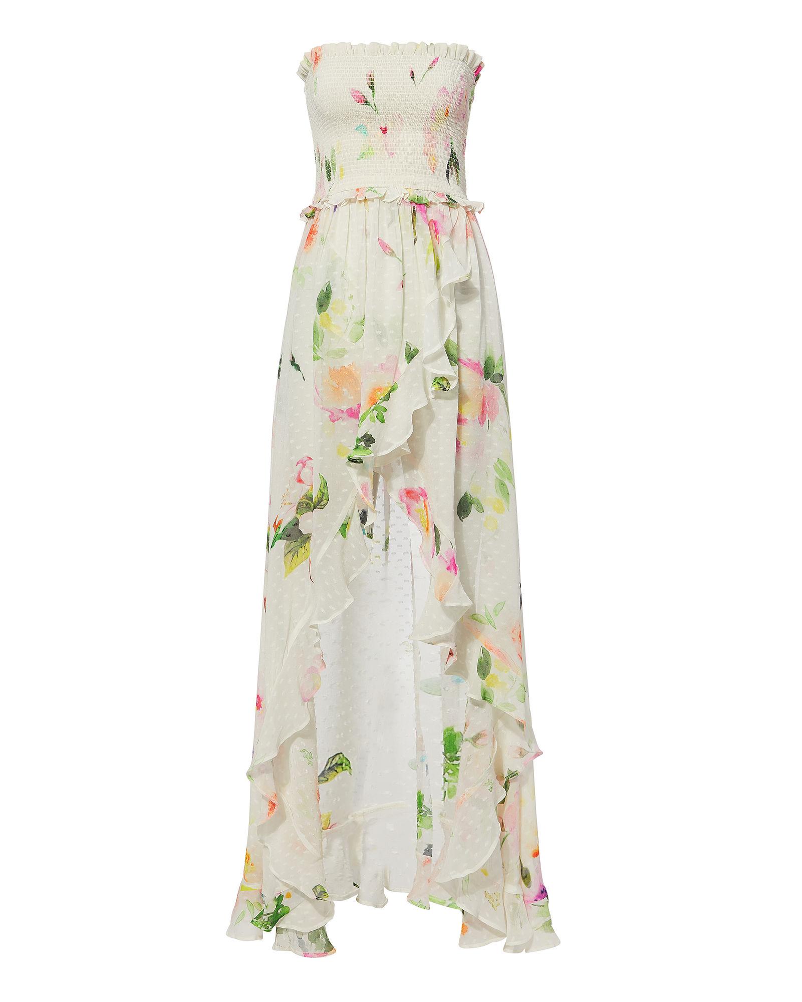 rococo sand floral maxi dress
