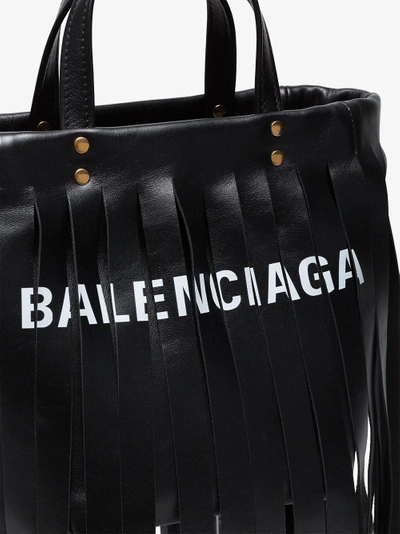 Shop Balenciaga Handtasche Mit Fransen In Black