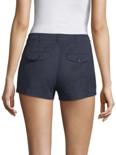 Shop Atm Anthony Thomas Melillo Poplin Boyfriend Shorts In Midnight