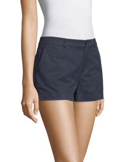 Shop Atm Anthony Thomas Melillo Poplin Boyfriend Shorts In Midnight