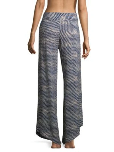 Shop Vix By Paula Hermanny Corales Striped Pants In Blue