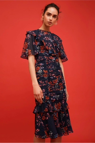 Keepsake navy cheap floral dress