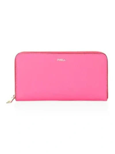 Shop Furla Babylon Leather Wallet In Fuchsia