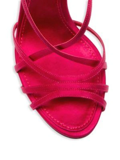 Shop Dolce & Gabbana Rose-embellished Sandals In Red