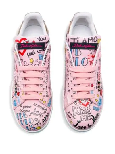 Shop Dolce & Gabbana Graffiti Mural Sneakers In Multi