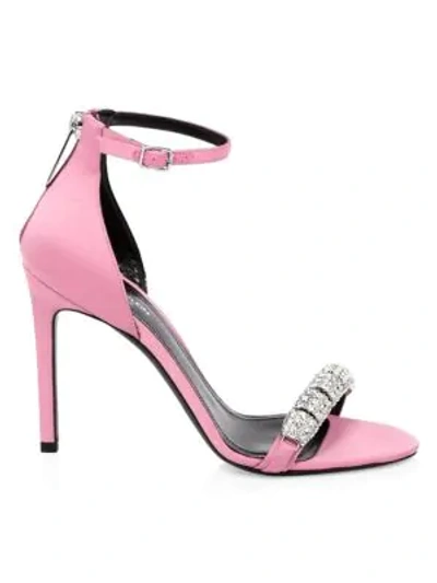 Shop Calvin Klein 205w39nyc Camelle Satin Slingback Pumps In Pink