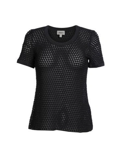 Shop Armani Collezioni T-shirts In Black