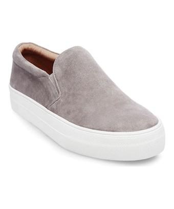 grey steve madden slip ons