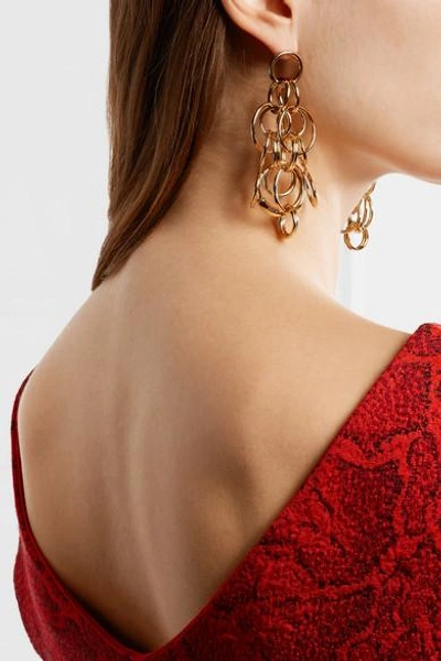 Shop Chloé Reese Gold-tone Earrings