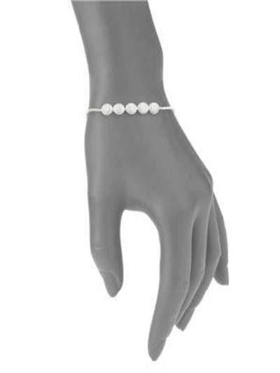 Shop Monica Vinader Fiji Diamond & Sterling Silver Button Chain Bracelet