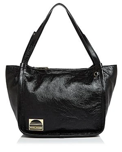 Shop Marc Jacobs Sport Leather Tote In Black/gold
