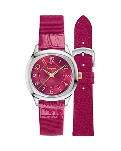 Shop Ferragamo Time Watch, 36mm In Pink