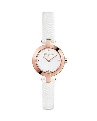 Shop Ferragamo Miniature Watch, 26mm In White