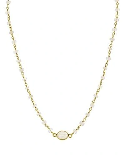 Shop Ela Rae Libi Oval Pendant Chain Necklace, 14 In White/gold