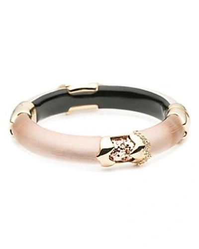 Shop Alexis Bittar Crystal Embellished Bangle Bracelet In Pink/rose Gold