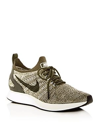 Shop Nike Women's Air Zoom Mariah Fk Racer Knit Lace Up Sneakers In Olive