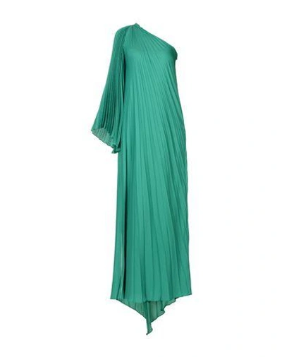 Shop Halston Heritage Long Dresses In Emerald Green