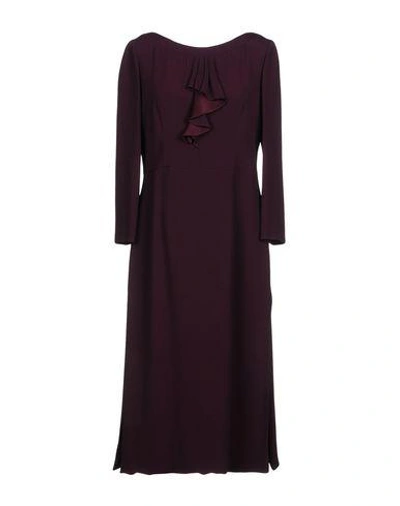 Shop Prada Knee-length Dress In Deep Purple