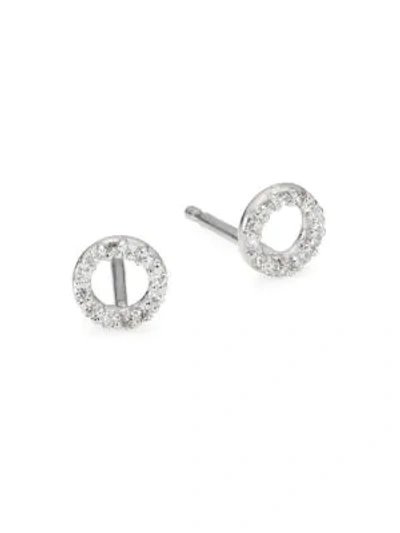 Shop Ila Orbit Diamond Studs In Silver