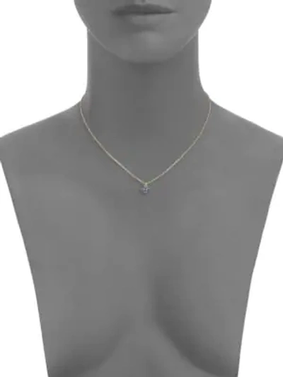 Shop Ila Igafe Blue Sapphire Necklace In Yellow Gold