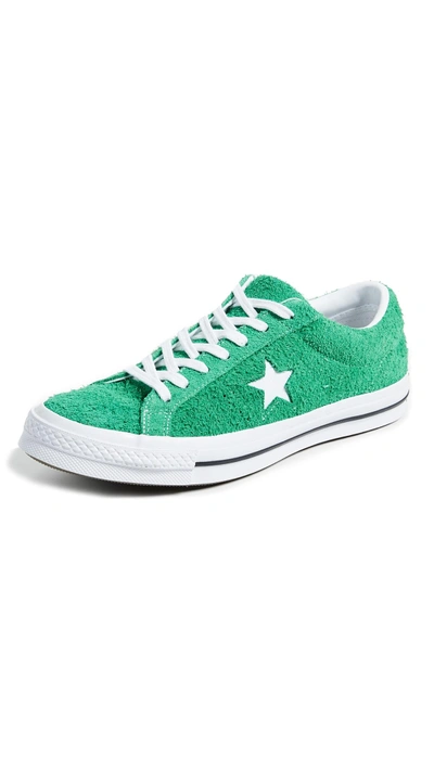 Shop Converse One Star Suede Sneakers In Green