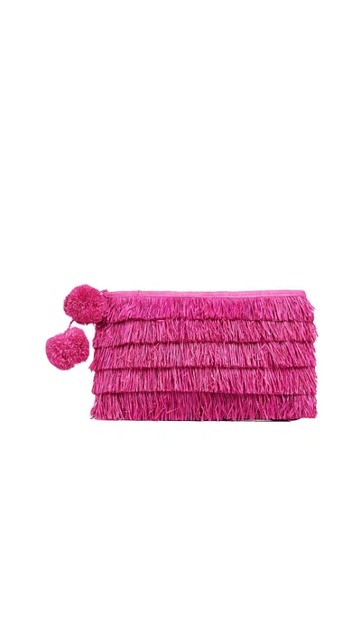 Shop Mar Y Sol Sasha Fringe Clutch In Pink