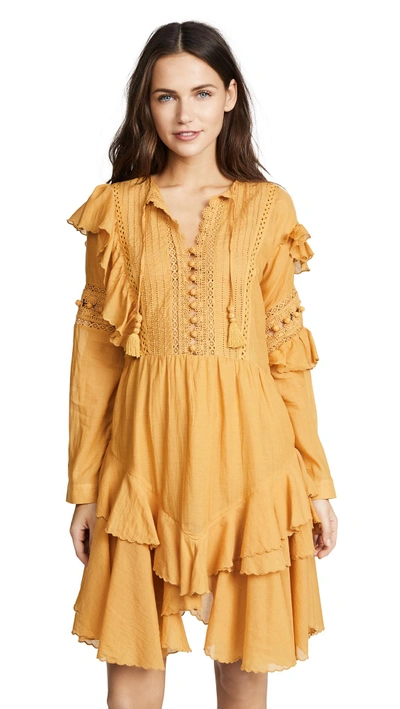 Shop Sea Weatherly Dress In Goldenrod