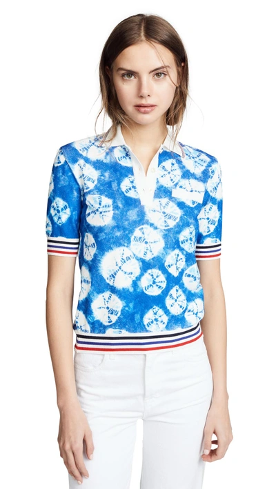 Shop Stella Jean Polo Shirt In Blue Multi