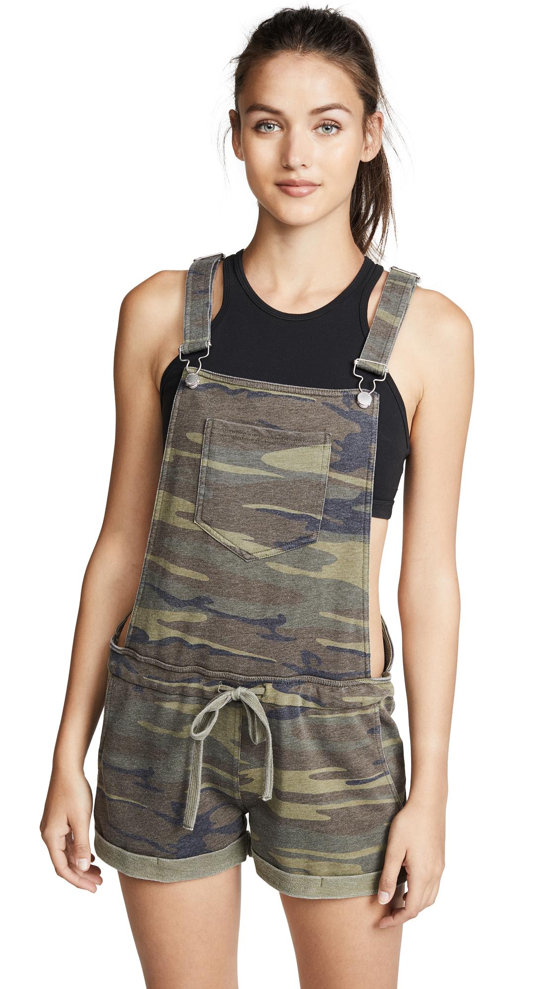 Z Supply The Camo Short Overalls In Camo Green ModeSens