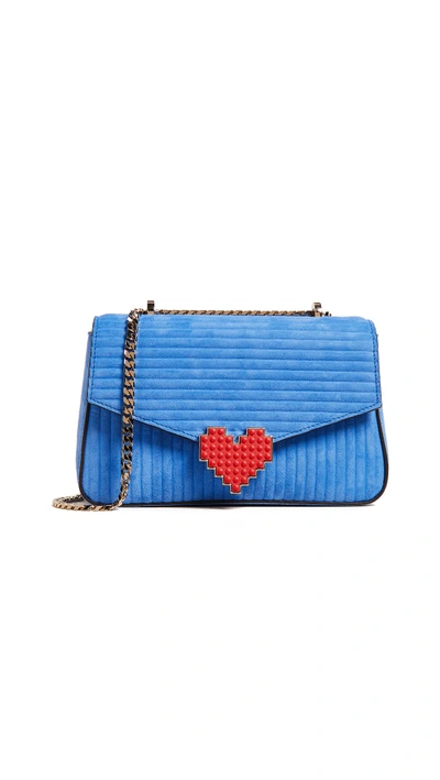 Shop Les Petits Joueurs Heart Shoulder Bag In Blue