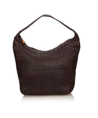 woven leather hobo bag