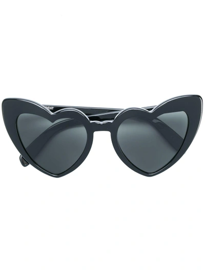 Shop Saint Laurent Eyewear New Wave 181 Loulou Sunglasses - Black