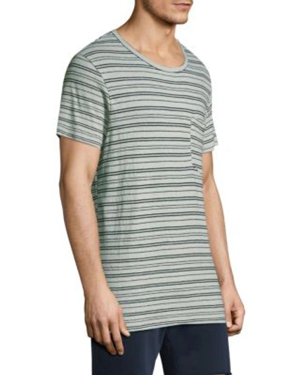 Shop Sol Angeles Striped Crewneck Tee In Natural